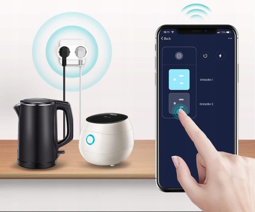 PSMART SMART ДВОЙНАЯ РОЗЕТКА 2X ИЗМЕРЕНИЕ ПОТРЕБЛЕНИЯ WIFI TUYA
