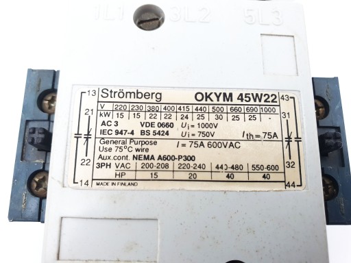 STYCZNIK STYCZNIKI ABB STROMBERG OKYM 45W22