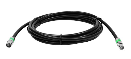 Gotowy kabel antenowy Wtyk TV i Gniazdo Antenowe 3m czarny PREMIUM