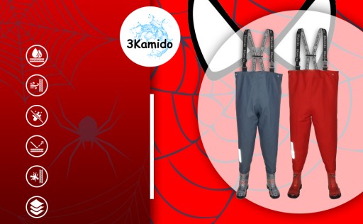 3Kamido Детские вейдерсы, вейдерсы, вейдерсы - SPIDER, серый 29/30