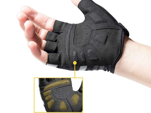 ROCKBROS WYTRZYMAŁE RĘKAWICZKI ROWEROWE KOLARSKIE ODBLASKI SPORTOWE GLOVES