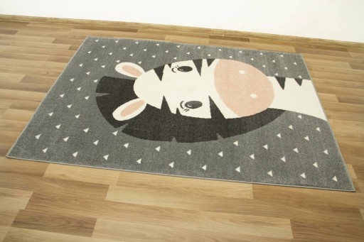 DYWAN DZIECIĘCY PASTELOWY ZEBRA SZARY PUDROWY RÓŻ KREMOWY LIMA 140x190 cm