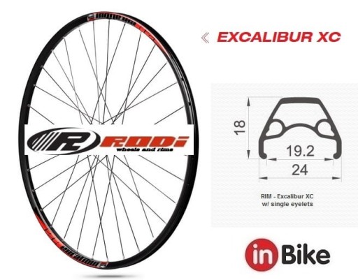 RODI EXCALIBUR XC 27.5 650B Обод для электронного велосипеда/горного велосипеда, 32 отверстия, готовый диск, заклепанный