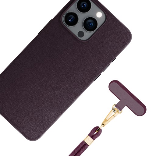 Fioletowa regulowana smycz na szyję do telefonu/smartfona3mk EasyClip Elite