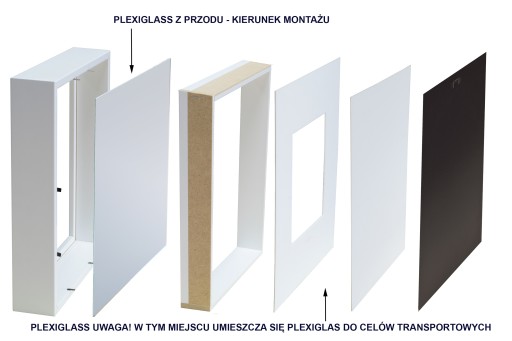 3D фоторамка глубокая галерея 28х35 белая