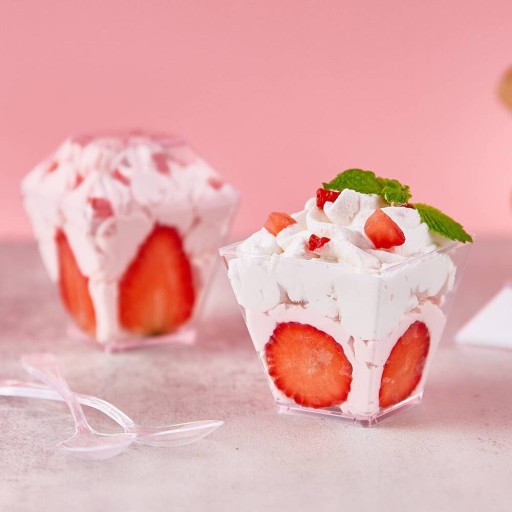 Чашки Контейнеры для десертов Квадратные чашки 24 pcs Назначение Десертный сладкий стол