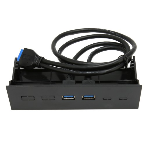 5,25-дюймовая передняя панель, 2 порта USB, оптический привод, USB 3.0–19 на передней панели