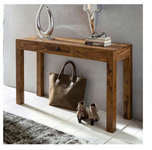 Stolik konsola komoda drewniana 120cm naturalna