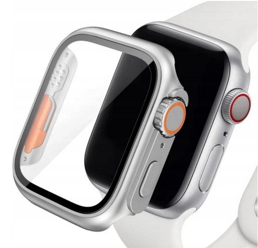 Чехол + встроенное стекло / 2 в 1 для Apple Watch 4 5 6 SE SE 2 / 44 мм