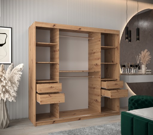 Szafa przesuwna z lustrem garderoba VERONA 4 200cm