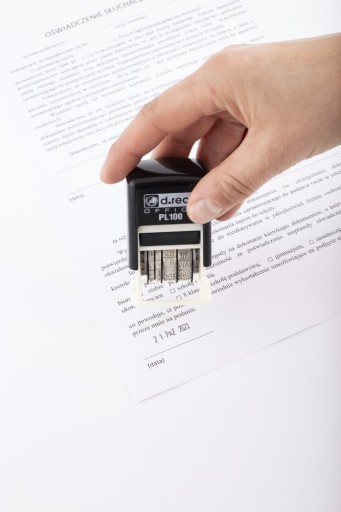 Штамп даты PL100 черный D.RECT