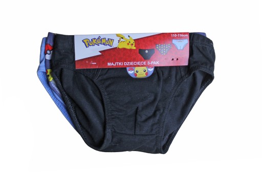НАБОР ДЕТСКИХ ТРУСИКО Pokemon, РАЗМЕР 98–104, ХЛОПОК, 3 КОМПЛЕКТА