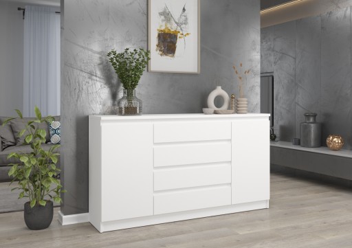 WIOLETTA 2D4S БЕЛЫЙ ШКАФ 155 СМ БОЛЬШОЙ MAFMEBLE