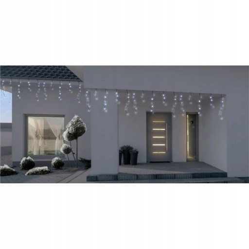 BULINEX KURTYNA SOPLE LED 100L D/G ZIMNY BIAŁY 4,8 czarny przewód