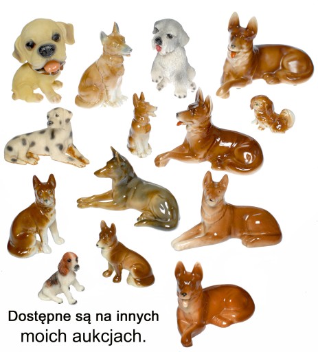 Pies 13 - śliczna figurka porcelanowa zabytkowa