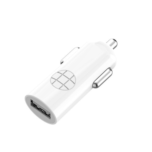 Ładowarka samochodowa USB (Biały) Budi