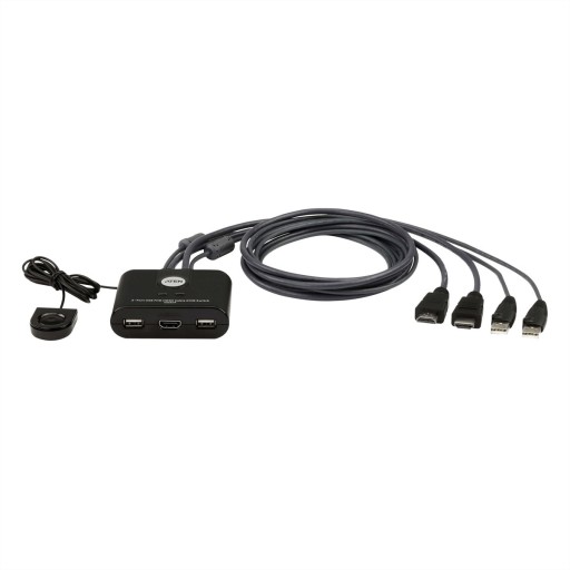 Переключатель ATEN 2-портовый VGA FHD HDMI KVM CS22HF