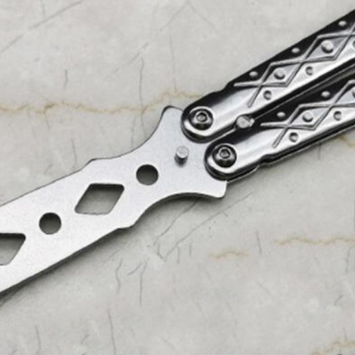 Тренировочный нож Butterfly Balisong Trainer, безопасный для использования, белый