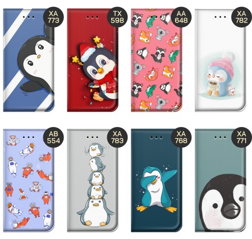 ФЛИП-ЧЕХОЛ ДЛЯ REALME 8/8 PRO ПИНГВИНЫ С УЗОРАМИ ЧЕХОЛ PENGUIN HAPPY FEET