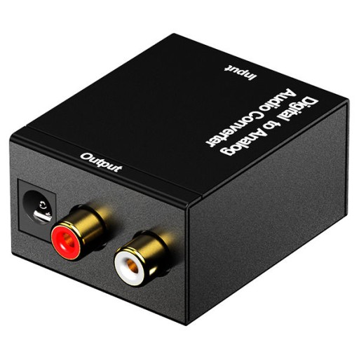 КОАКСИАЛЬНО-ОПТИЧЕСКИЙ КОНВЕРТЕР TOSLINK В 2x RCA CINCH