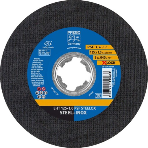 Диск отрезной PSF X-LOCKSTEELOX 125x2,4мм Pferd