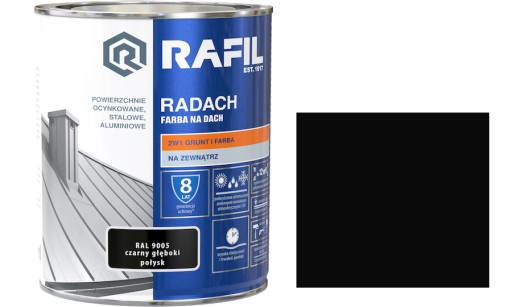 РАФИЛЬ РАДАХ ОЦИНКОВАННАЯ АЛЮМИНИЕВАЯ СТАЛЬ RAL 9005 0,75л