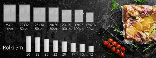 Пакеты для вакуумной упаковки пищевых продуктов 22х32см Bublaki 50 шт, с накаткой