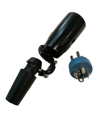 Прямой штекер XLR для микрофона, черный