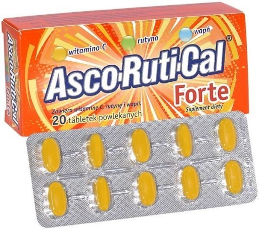 Ascorutical Forte, tabletki powlekane, 20 szt