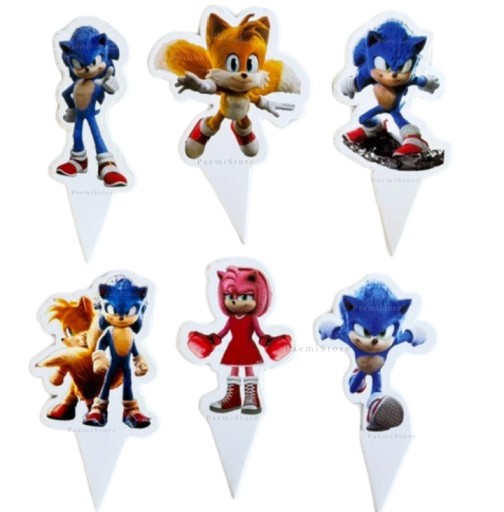 SONIC JEŻ HEDGEHOG TOPPERY TORT MUFFINY BABECZKI 24 szt. TAILS AMY URODZINY