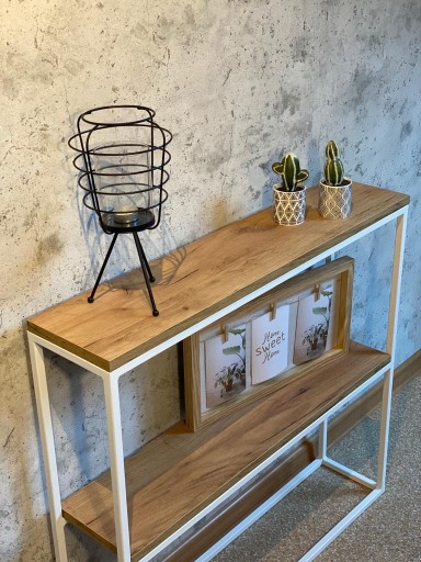 консоль, туалетный столик INDUSTRIAL LOFT 80X18X72 WHITE