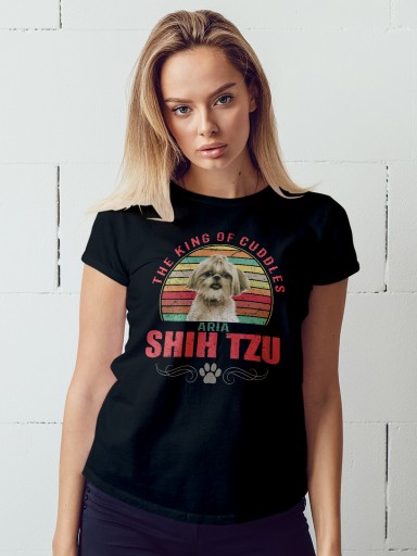 KOSZULKA DAMSKA MÓJ PIES RASA SHIH TZU IMIĘ TSHIRT