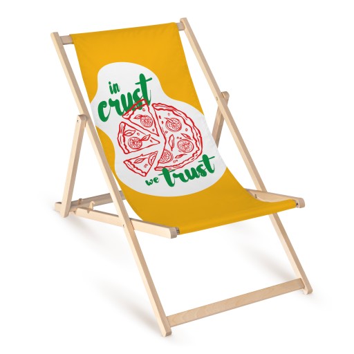 Leżak DRAWNIANY OGRODOWY Jasny IN CRUST WE TRUST na PLAŻĘ TARAS BALKON