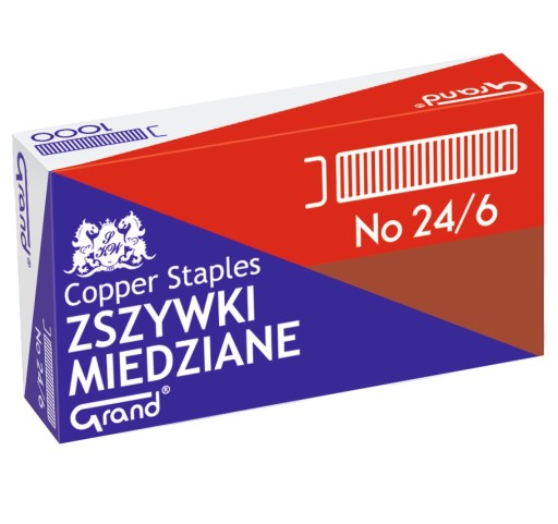 Скобы медные Grand 24/6 1000 шт.