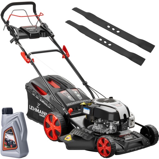 БЕНЗИНОВАЯ КОСИЛКА С LEHMANN BRIGGS GIGANT DRIVE, КОРЗИНА 60 Л С 2 НОЖАМИ, МАСЛО