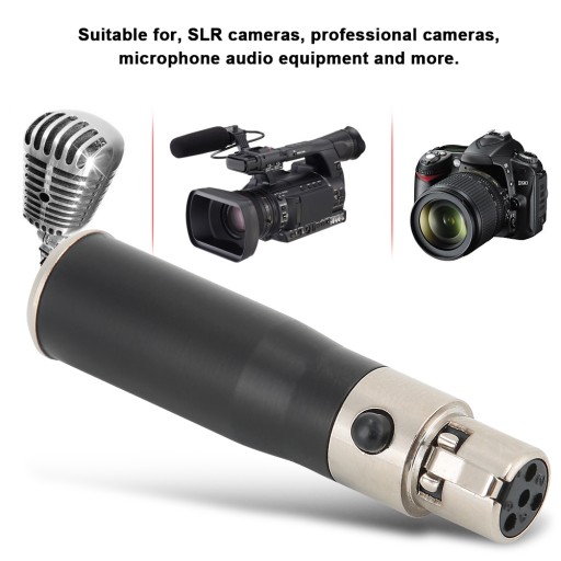 2шт мини-XLR 3-контактный штекер на мини-XLR 4-контактный женский корпус из цинкового сплава аудио ada