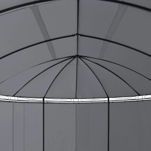 Altana z zasłonami, 520x349x255 cm, antracytowa