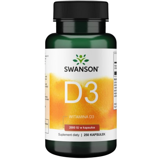 SWANSON ВИТАМИН D3 2000 МЕ 250К СУСТАВЫ ЗУБЫ КОСТИ