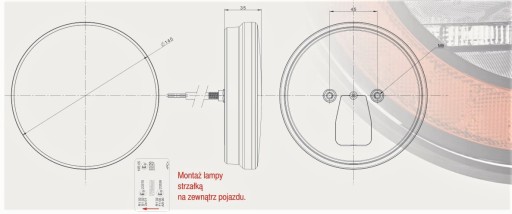 Комплект круглых светодиодных фонарей Полуприцеп Прицеп Эвакуатор