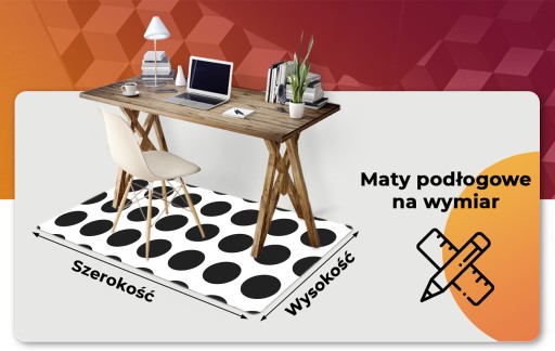 Ozdobna mata chroniąca podłogę eko Deseń w kropki