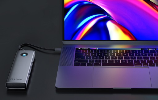АДАПТЕР-концентратор ORICO USB-C 3.0 3X USB HDMI VGA РАЗЪЕМ RJ45 LAN SD USB-C