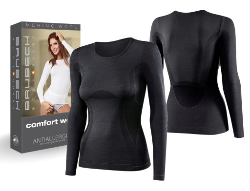 ФУТБОЛКА BRUBECK COMFORT WOOL LS11610 ТЕРМО-ФУТБОЛКА -XL