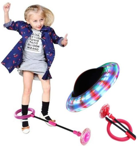 СКАкалка для прыжков на ногах HULA HOP, СВЕТЯЩАЯСЯ, СКЛАДНАЯ СКИППЕР