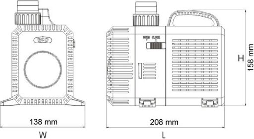 ФОНТАННЫЙ НАСОС CTP-14000 л/ч ECO H-max 7м