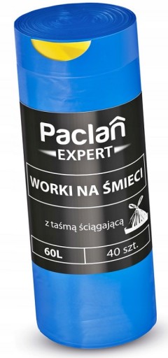Мешки для мусора с лентой PACLAN Expert 60L A'40