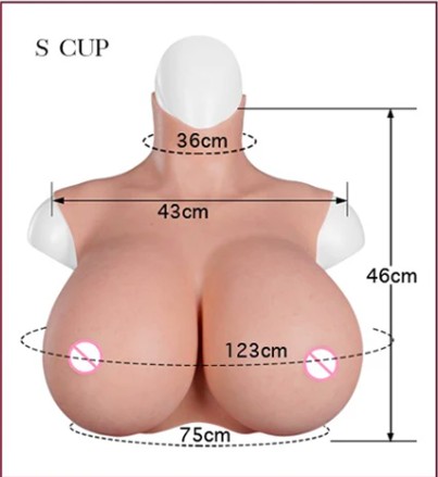 Silikonowe Piersi Sztuczny BIUST Protezy Cycki SEX Rozmiar S WYGODA +AIRBAG