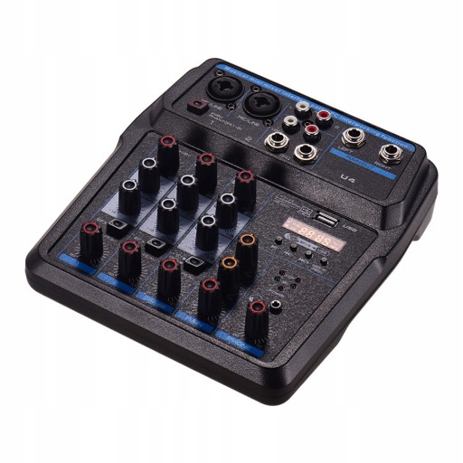 U4 Портативный 4-канальный аудиомикшер BT USB Mixing C