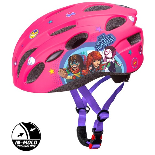 KASK ROWEROWY DZIECIĘCY NA ROLKI AVENGERS Różowy
