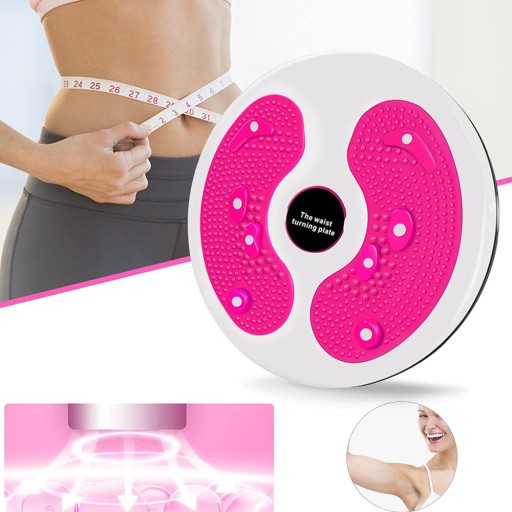 ВРАЩАЮЩИЙСЯ ТВИСТЕР ДЛЯ УПРАЖНЕНИЙ-МАССАЖЕР, ВРАЩАЮЩАЯСЯ ПЛАСТИНА FITNESS SLIM, РОЗОВЫЙ