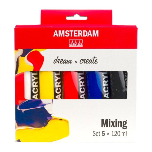 Zestaw farb akrylowych - Amsterdam - Mixing, 5 kol